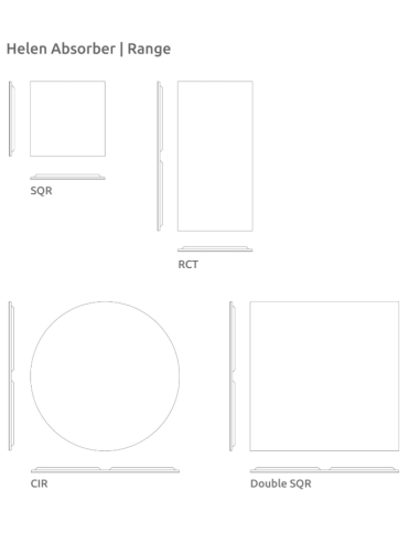 Helen Double SQR Absorber Range 250 Hz - 5000 Hz