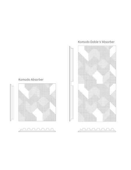 Komodo Doble V Wood Absorber 250 Hz - 4000 Hz