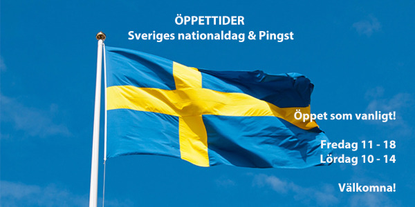 Öppettider nationaldagen & Pingst