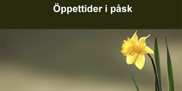 Öppettider i påsk