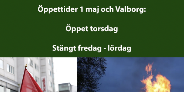Öppettider valborg